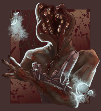 Detailed, bust, one character, simple background