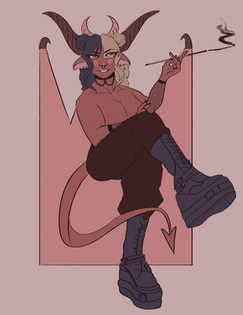 Flats, one character, no background